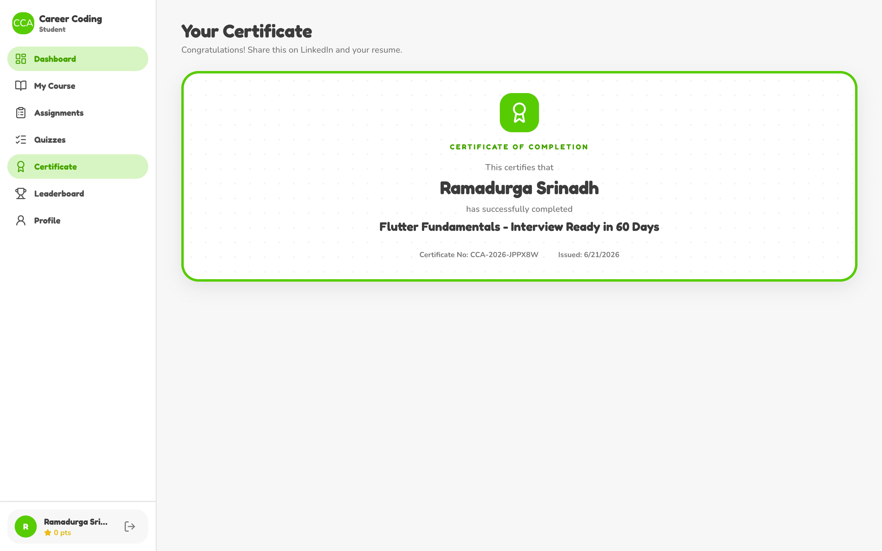 Certificate